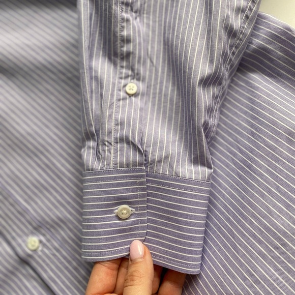 Ralph Lauren Purple Label Shirt Mens 16.5 Large Striped Dress Button Up Classic - Picture 10 of 10
